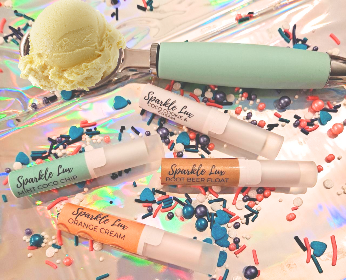 Ice Cream Shoppe Variety Pack holographic background